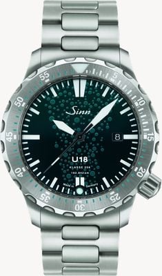 Sinn U18 Submarine Steel Limited Edition (44mm) Blue Dial / Stainless Steel H-Link Bracelet 1028.010