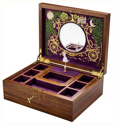 WOLF Ballet Musical Jewellery Box - Cinderella Walnut Wood 190017