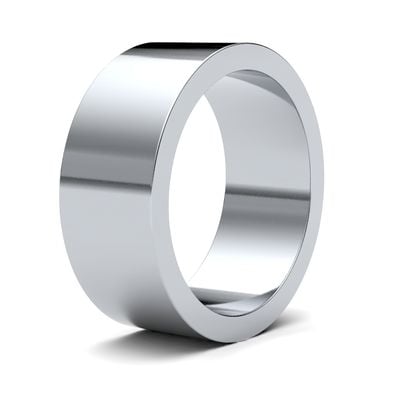 James Moore Wedding Rings | 18ct White Gold | 8mm | Medium | Flat | AG_8GMF-18W