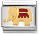 Nomination Classic Red Elephant 18ct Gold Charm 030212/21