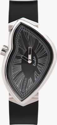 Exaequo Melting Watch Revolve SS 316L (33mm) Black Dial / Black Silicone Strap EX 0031.0001