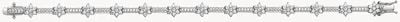 Treasure House Silver Cubic Zirconia Flower Cluster Bracelet G2656