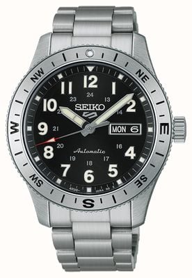 Seiko 5 Sports Field In Camo Black (41mm) Black Dial / Stainless Steel Bracelet HDB006K1