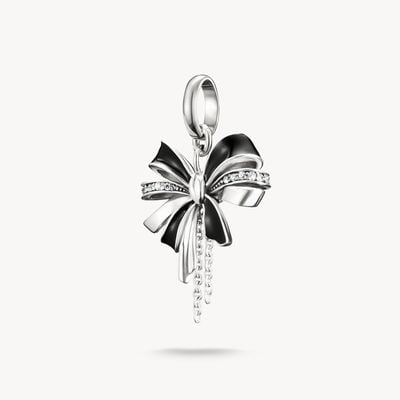 Thomas Sabo Charm Pendant Bow Black Connect Silver CC1288-691-11