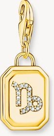 Thomas Sabo Gold-Plated Charm Pendant Zodiac Sign Capricorn With Zirconia 2164-414-39
