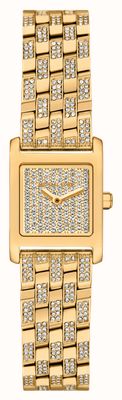 Michael Kors Georgie Pavé Quartz (19mm) Crystal-Set Gold Dial / Gold PVD Stainless Steel Bracelet MK7628