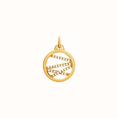 Les Georgettes 16mm Liens Gold Plated CZ Round Pendant 70318741908000
