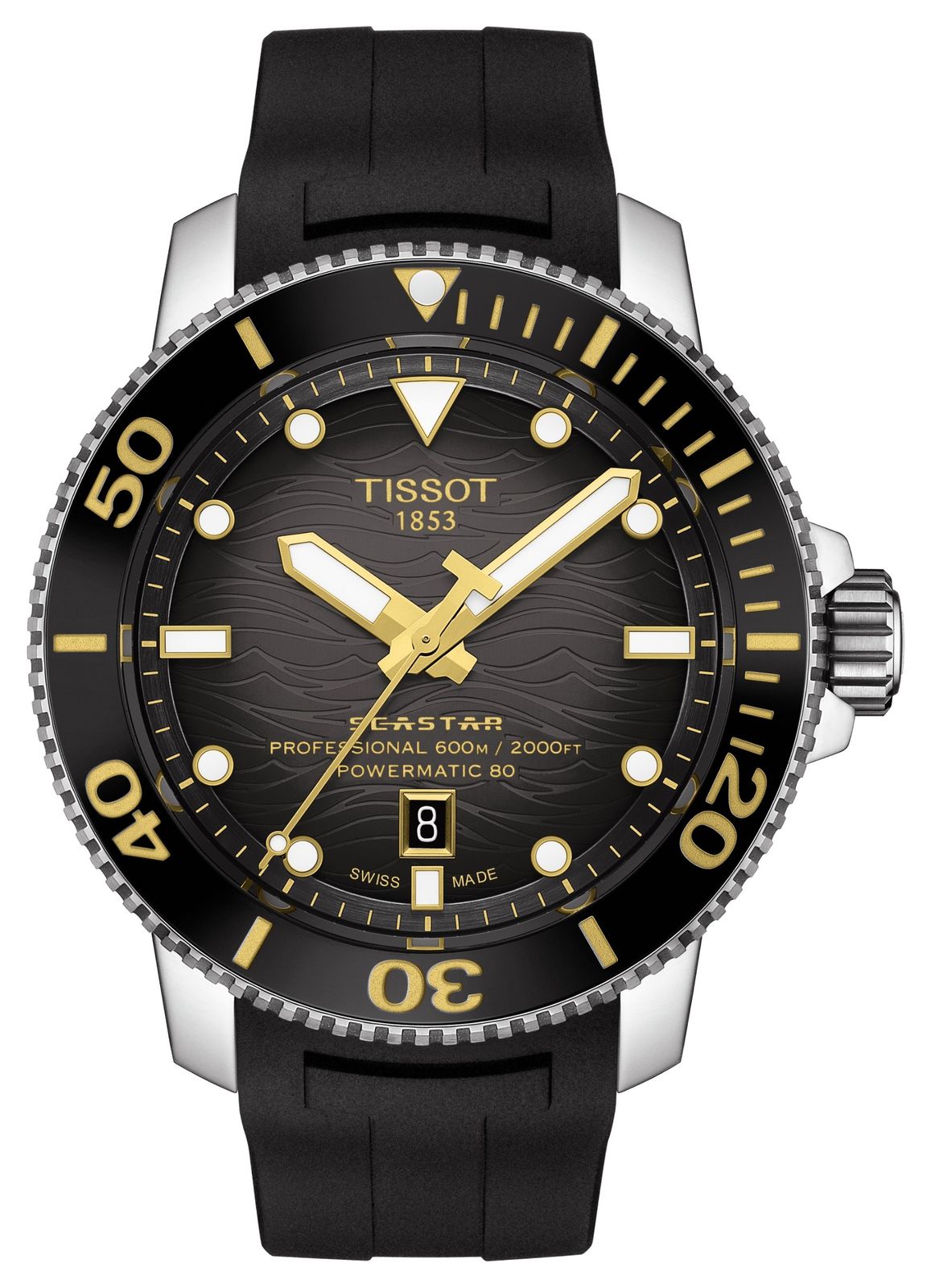 Tissot T1206071744101 Seastar 2000 | Powermatic 80 | Black Watch