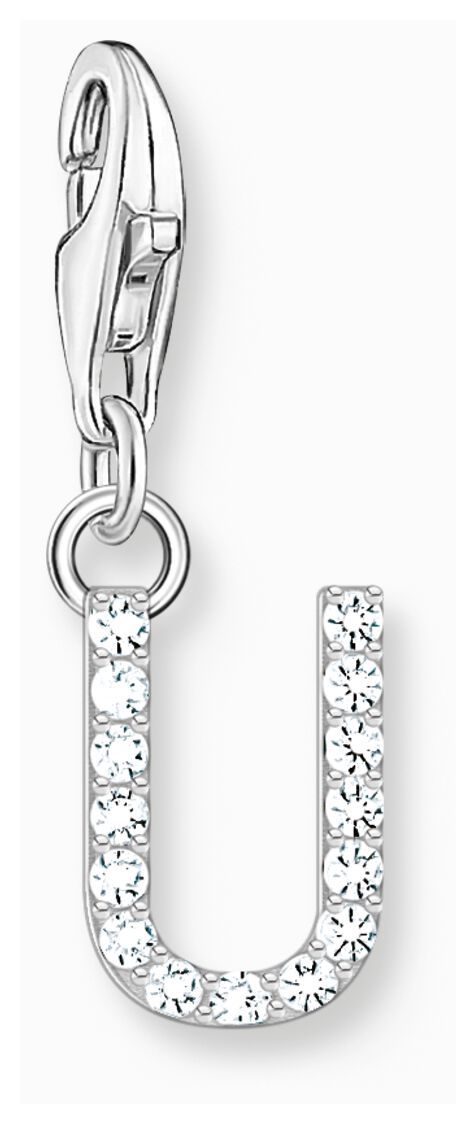 Thomas Sabo 1958-051-14 Charm Pendant Letter U With White Jewellery