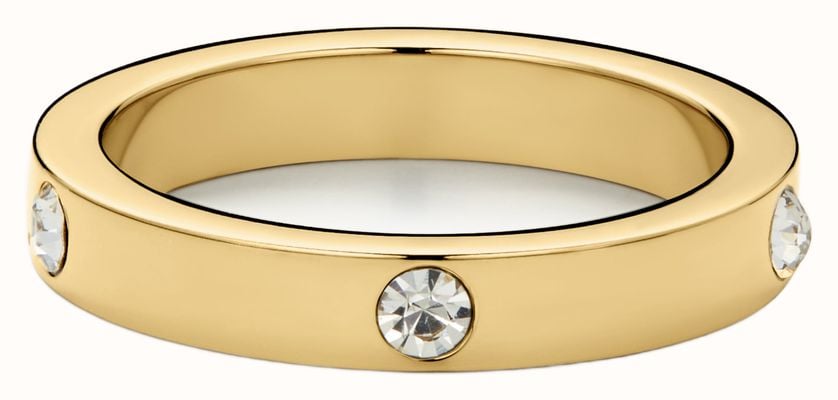 D.LOUISE Gold Tone Eternity Stacking Ring Size 5 UK J YBR-007-005
