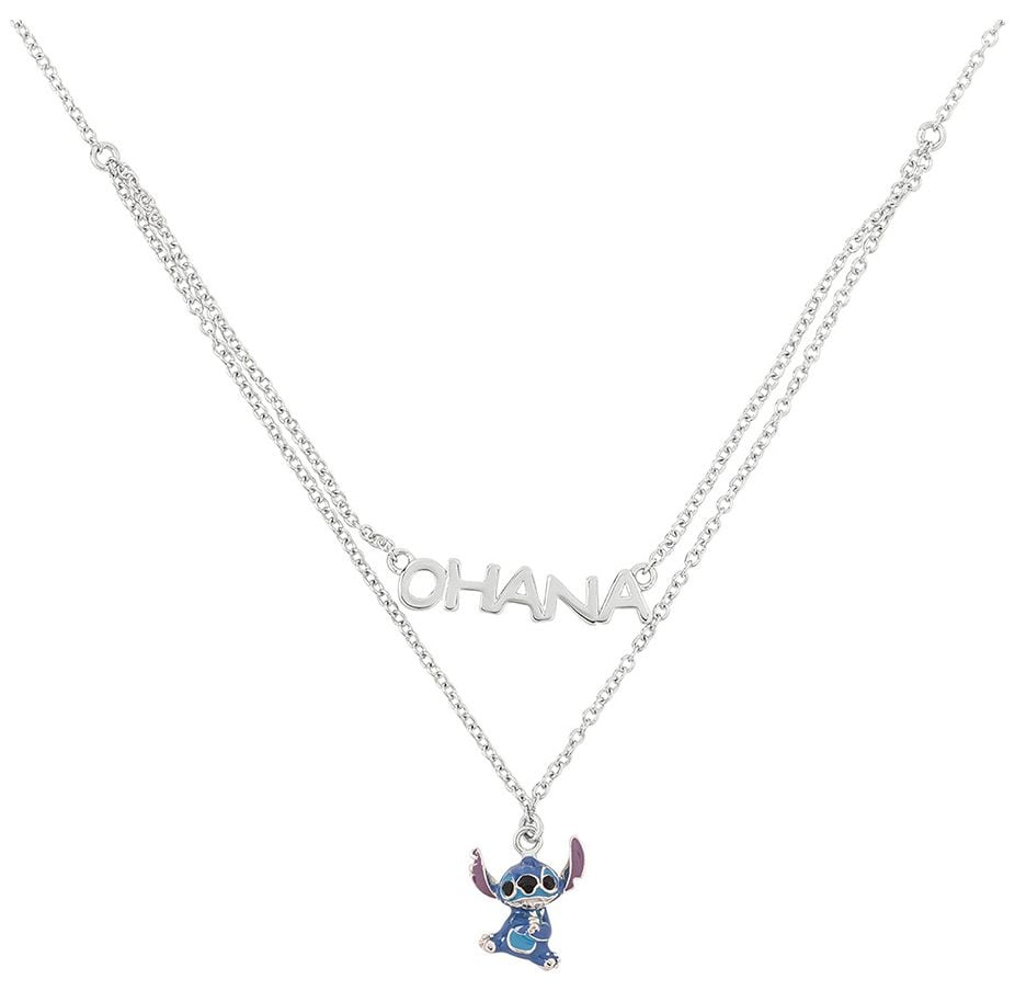 Disney N903632RRHL-17.PH Ladies Silver Stitch and Ohana Jewellery