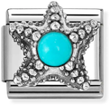 Nomination Classic Starfish Turquoise Stone Charm 330511/06