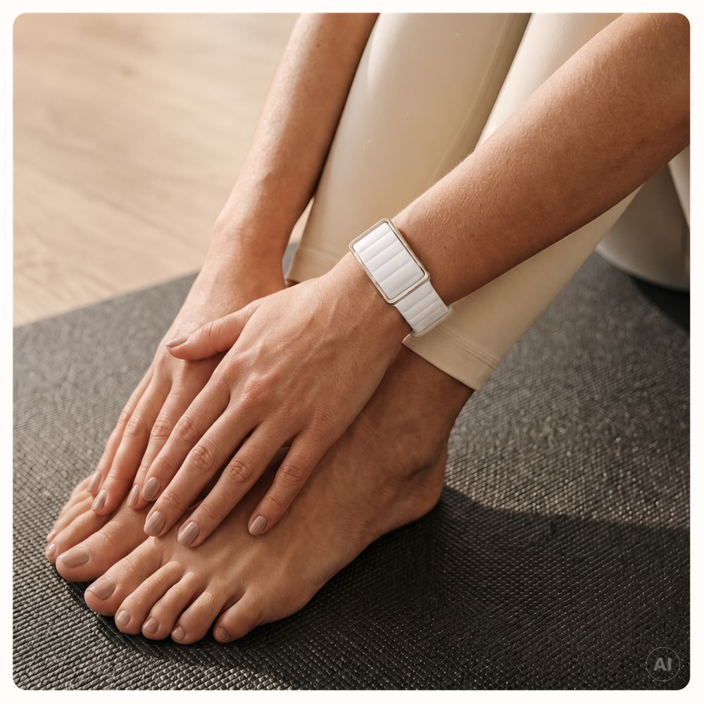 Polar Loop Beige/White Magnetic Silicone Band (S-M) - STRAP ONLY 910121270 - alternate view 6