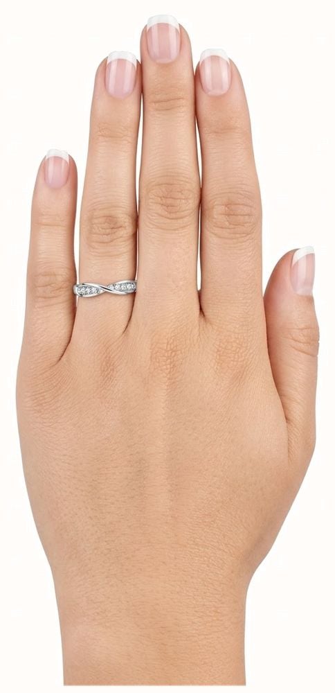 James Moore & Co 0.16ct Round Brilliant Natural Diamond 9ct White Gold Half Eternity Ring J18185 - alternate view 4