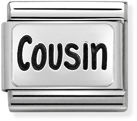 Nomination Classic Cousin Oxidised Sterling Silver & Steel Charm 330109/12