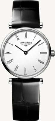 LONGINES La Grande Classique De Longines (24mm) White Dial / Black Alligator Leather Strap L42094112