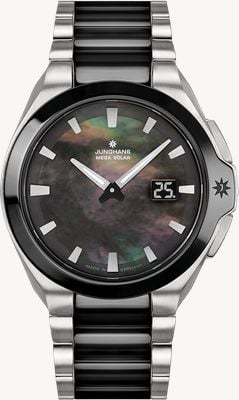 Junghans Spektrum Damen Radio-Controlled (35.6mm) Mother-of-Pearl Dial / Stainless Steel & Ceramic Bracelet 15/1602.44