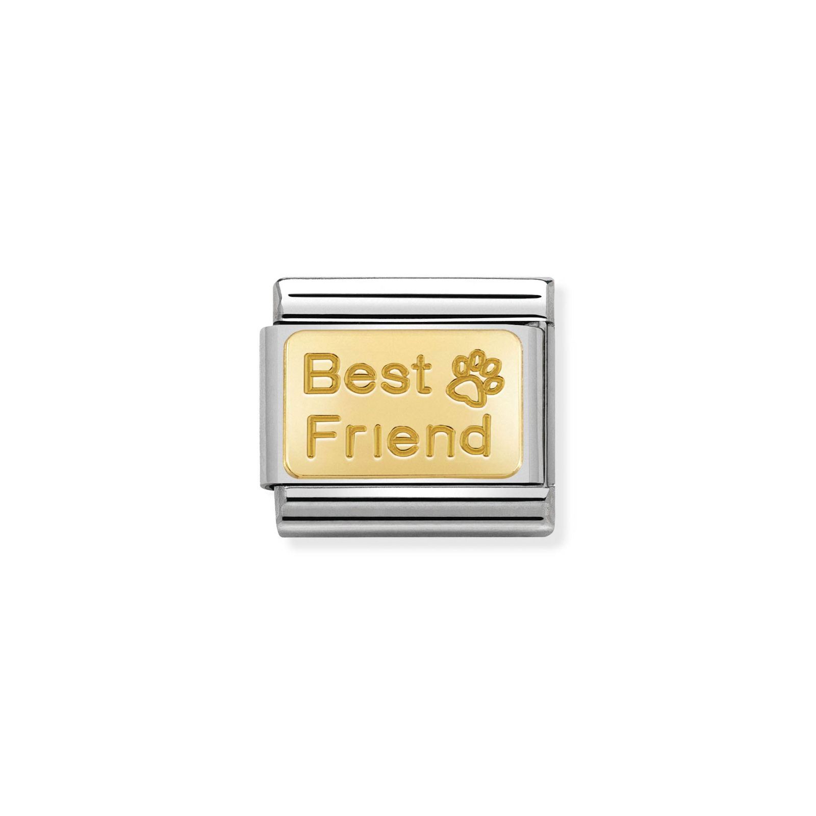 Nomination 030121/50 Classic Best Friend Footprint 18ct Gold Jewellery