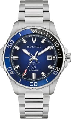 Bulova Marine Star Series B Automatic (41mm) Blue Sunray Dial / Stainless Steel Bracelet 98B466