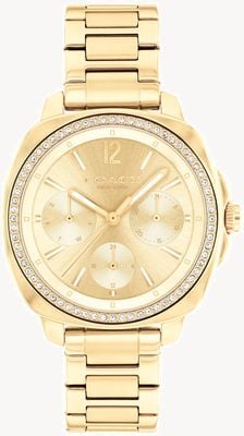 Coach Women's Kitt (34mm) Gold Dial / Gold-Tone Stainless Steel Bracelet 14504393