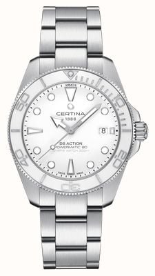 Certina DS Action Automatic (40.5mm) White Dial / Stainless Steel Bracelet C0484071101100