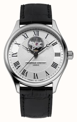 Frederique Constant Classic Heart Beat | Automatic | Silver Dial | Black Leather FC-310MC5B6