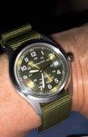 Customer picture of Hamilton Khaki Field Automatic (38mm) Khaki Green Sunray Dial / Brown Leather Strap H70455560