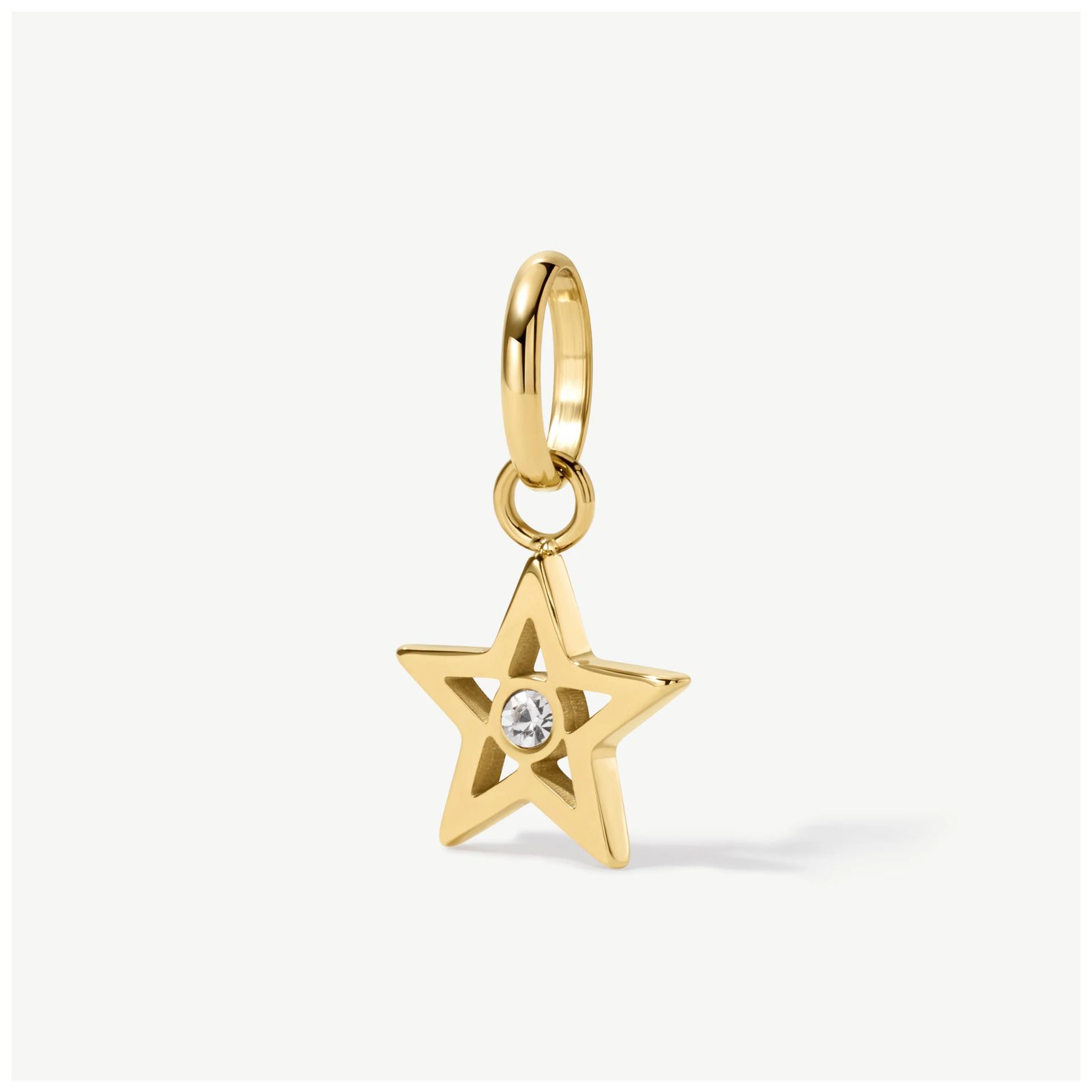 D.LOUISE CH-20 Gold Tone White Stone Mini Star Charm Jewellery