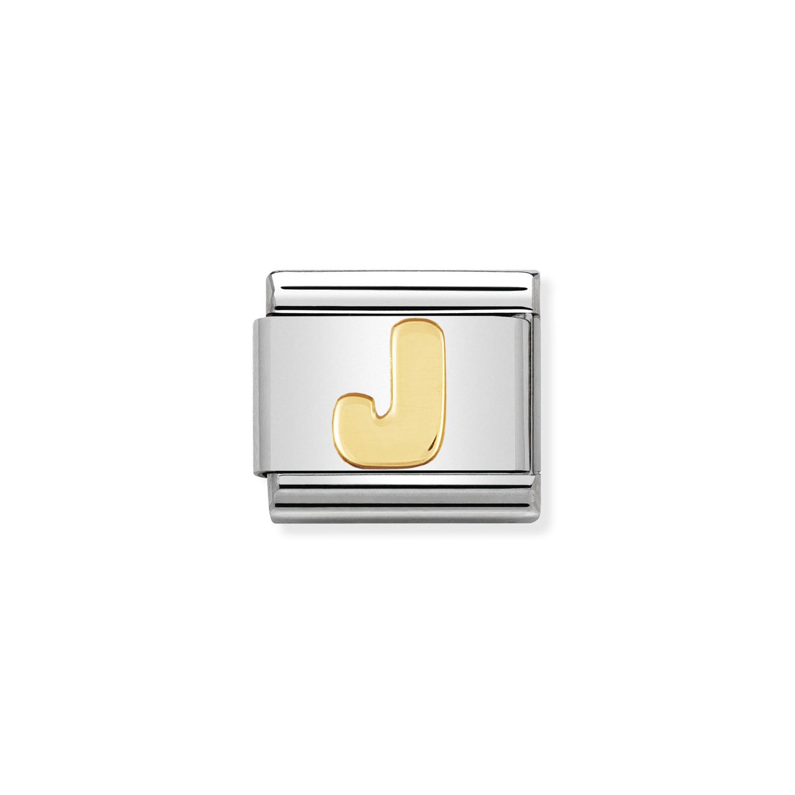 Nomination 030101/10 Classic Letter J 18ct Gold & Steel Jewellery