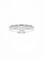 0.25ct Princess Natural Diamond Platinum Solitaire Ring ENG22071