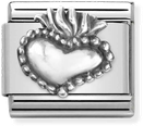 Nomination Classic Sacred Heart Oxidised Sterling Silver & Steel Charm 330101/51