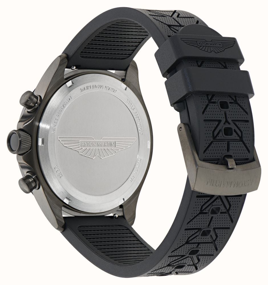 Aston Martin SPT Icon Quartz Chronograph (44mm) Black Dial / Black Silicone Strap MTIS2S606 - alternate view 4