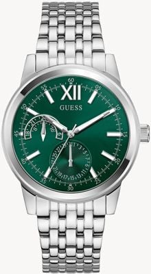 Guess EMERSON Multifunction (42mm) Green Sunray Dial / Stainless Steel Bracelet GW0976G5