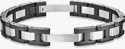 Herbelin Cap Camarat Bracelet - Black Sandblasted Ceramic And Brushed Stainless Steel - 10mm (Adjustable) BCC10CNAB