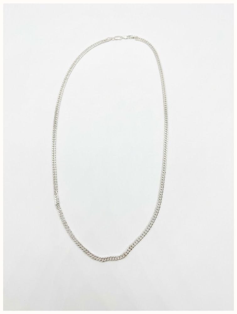 Silver Double Curb Lobster Clasp Chain 26" G1018/26 - alternate view 2