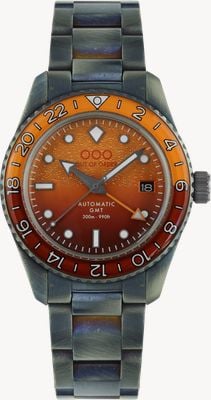 Out Of Order Negroni Automatic GMT (40mm) Orange Dial / Ultra-Distressed Stainless Steel Bracelet OOO.001-25.NE.BAND