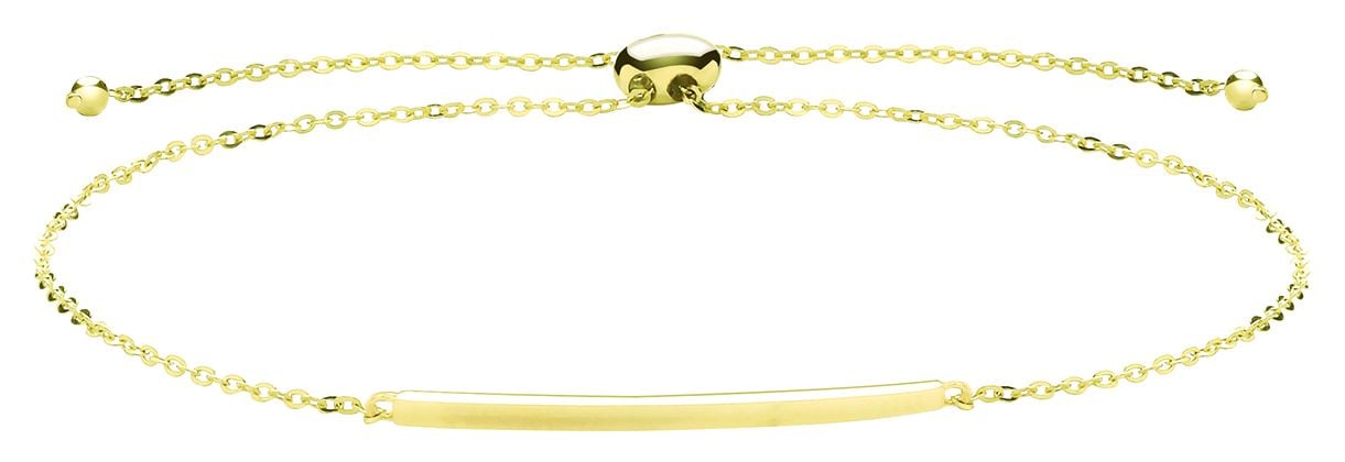 Treasure House BR637 9ct Yellow Gold Bar Pull Bracelet Jewellery