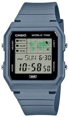 Casio World Map Multifunction (33.7mm) Digital Dial / Blue Bio-Based Resin Strap LF-30W-2AEF