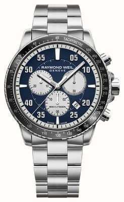 Raymond Weil Tango 300 Chronograph (43mm) Blue Dial / Stainless Steel Bracelet 8570-ST2-05507