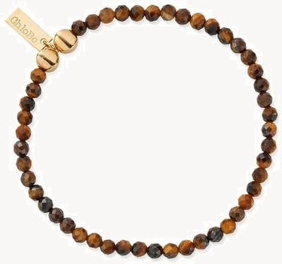 ChloBo MAN Beads Tiger's Eye Bracelet - Gold Plated GBTESBM