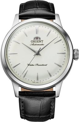 Orient Men's White Dial Automatic Black Leather Strap RA-BB0103S30B
