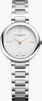 Baume & Mercier Joia de Baume & Mercier Quartz (28mm) Silvery Sun-Satin Dial / Stainless Steel Bracelet 10848
