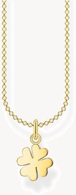 Thomas Sabo 18k Yellow Gold Plated Cloverleaf Necklace | 38-45cm KE2037-413-39-L45V
