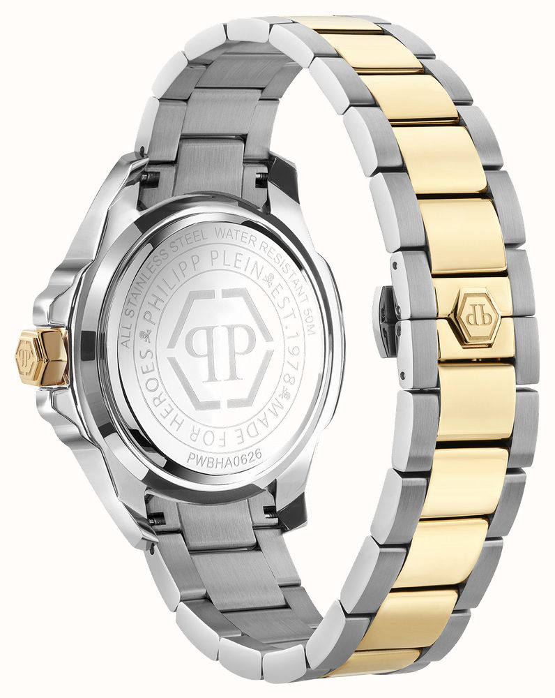 Philipp Plein PLEIN MAJESTY Quartz (44mm) Green Sunray Dial / Two-Tone Stainless Steel Bracelet PWBHA0626 - alternate view 3