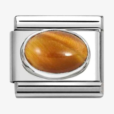 Nomination Classic Tiger Eye Stone Sterling Silver Charm 330510/41