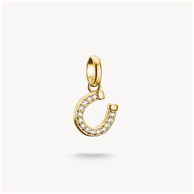Thomas Sabo Charm Pendant Horseshoe With Stones Connect Gold-plated CC1280-414-14