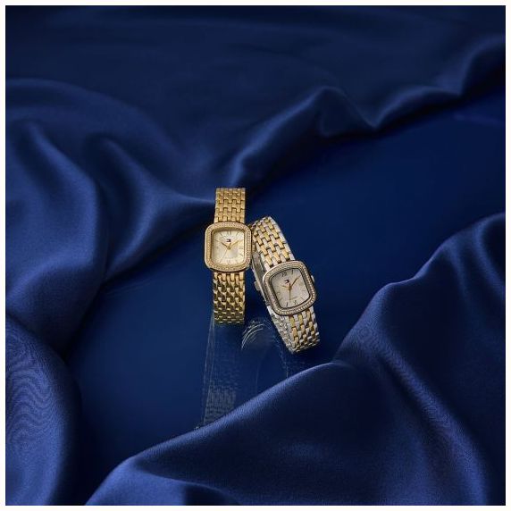 Tommy Hilfiger Ladies Abby Two Tone Square Silver Dial Bracelet Watch 1782922 - alternate view 3