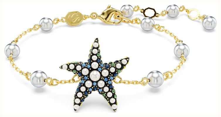 Swarovski Idyllia Bracelet Crystal Pearls Starfish Gold-Tone Plated 5684398