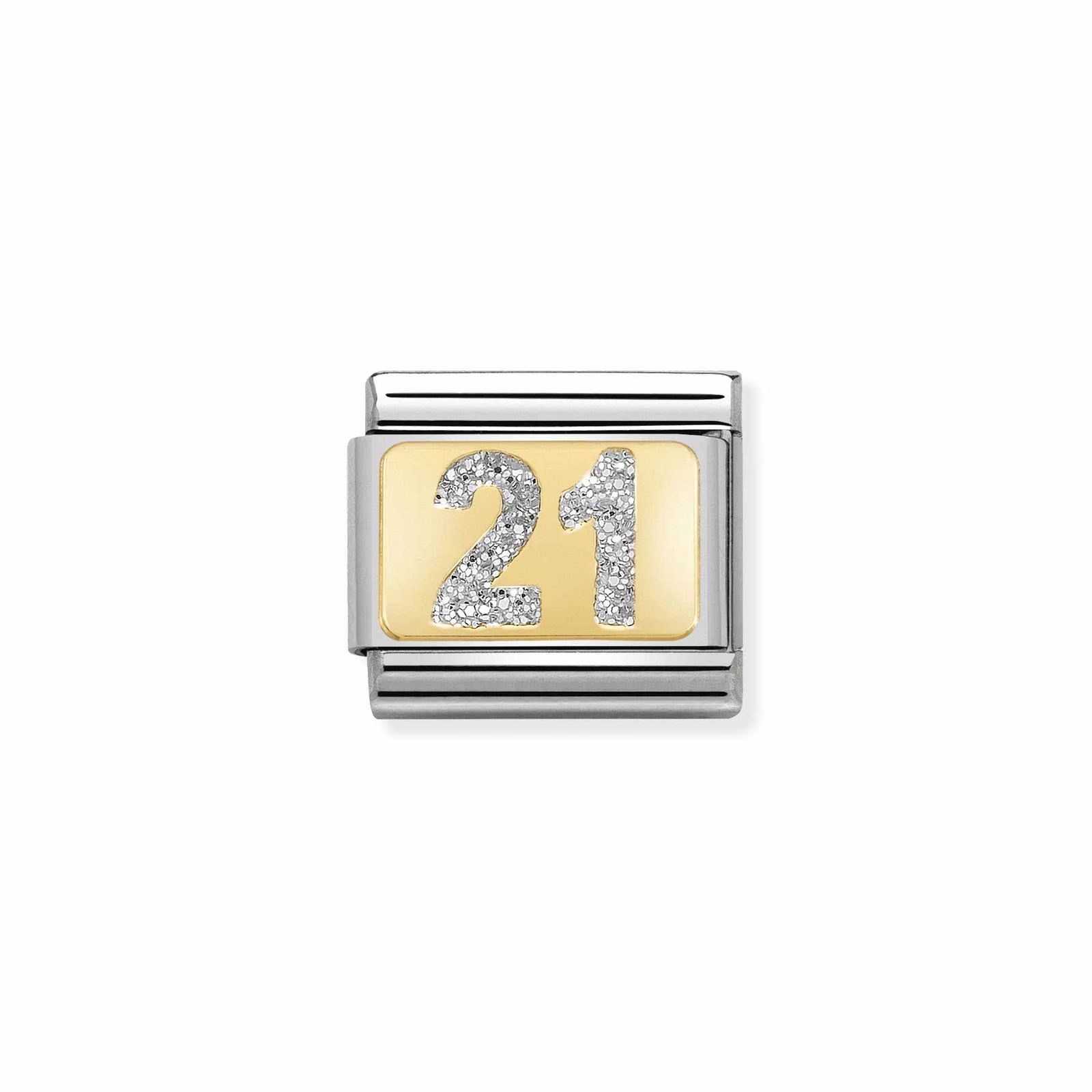 Nomination 030224/02 Classic GLITTER PLATES In Steel Enamel Jewellery