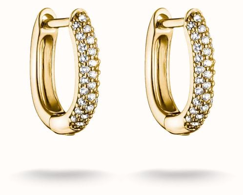 Thomas Sabo Hoop Earrings with white zirconia 18k gold plated CR779-M01-14